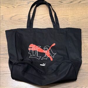 Puma Black Tote with Red Graphic